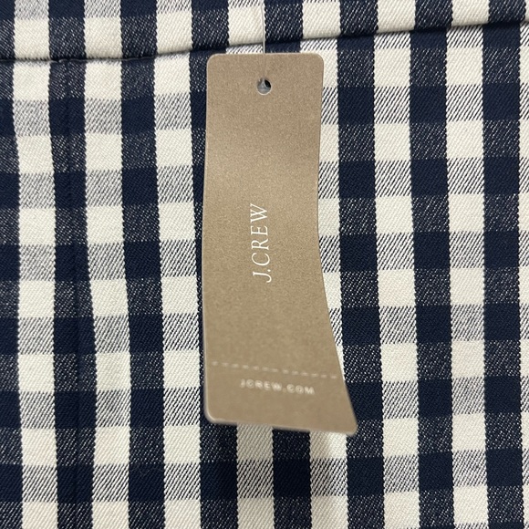J Crew Martie Navy Checkered Gingham Pants NWT 8P - Picture 4 of 4